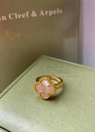 Vancleef ванклиф кольцо натуральный перламутр с золотым покрытием