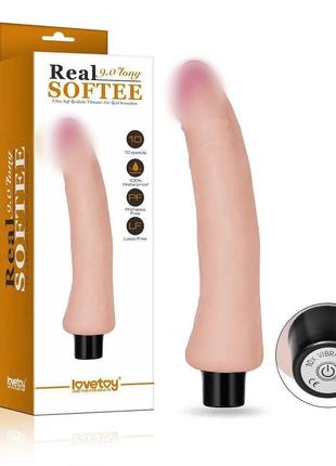 Реалістичний вібратор - Real Softee Vibrator 9" 18+