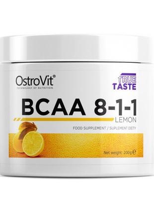 Аминокислоты для спорта BCAA 8-1-1 (200 g, lemon), OstroVit 18+