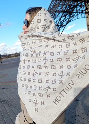 ПАЛАНТИН ШАРФ, ХУСТКА LOUIS VUITTON ЛУИ ВИТОН молочный-мокко