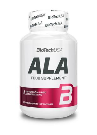 Альфа-липоевая кислота для спорта ALA (50 caps), BioTech 18+
