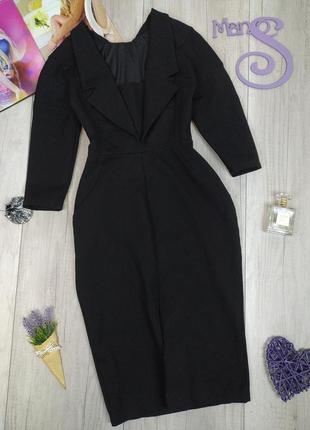 Женское платье с рукавом три четверти чёрное vero moda размер m
