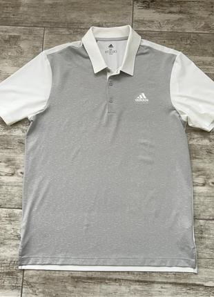 Adidas поло футболка мужская короткий рукав полиэстер спортивн...