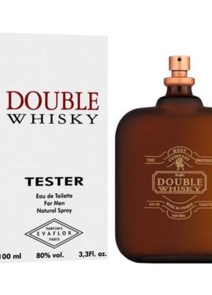 Тестер мужская вода  evaflor double whisky. новогодние скидочк...