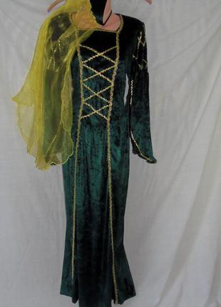 Карнавальное платье средневековой принцессы,кельтское платье р.xl