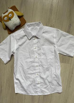 Новая рубашка белая для мальчика tu 11 лет школьная одежда