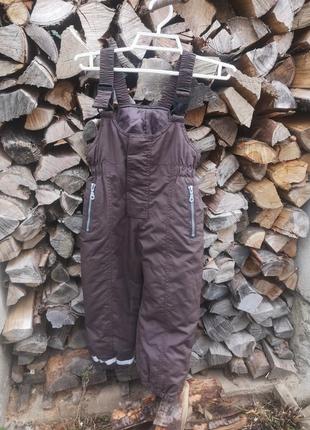Лыжные брюки на 3-4 года 104 см зимний ❄ полукомбинезон