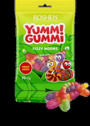 Желейные конфеты Yummi Gummi Fizzy Worms 70г