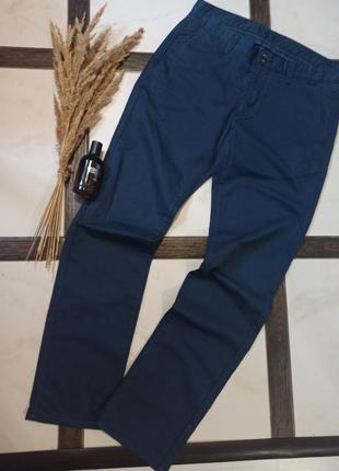 Брендовые мужские темно-синие классические брюки