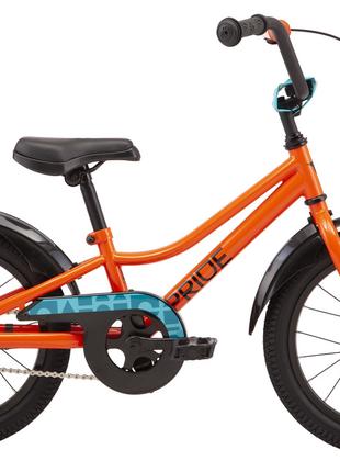 Велосипед детский 16" Pride Flash ST 2021, оранжевый