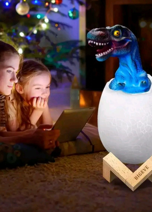 Ночник светильник с пультом Динозавр в яйце
