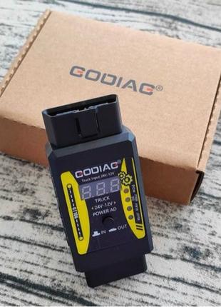 Перетворювач напруги GODIAG GT106 з 24 на 12 вольт OBD преобразов