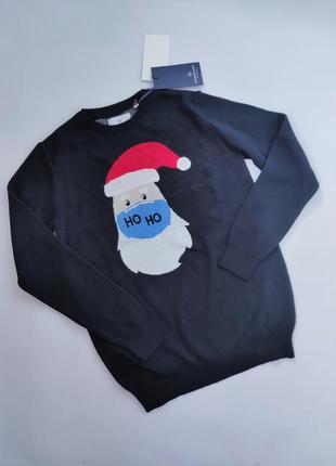 Кофта свитшот джемпер новогодний с сантой пуловер kronstadt 15...