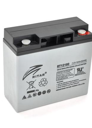 Акумуляторна батарея AGM RITAR RT12180, Gray Case, 12 V 18.0 A...