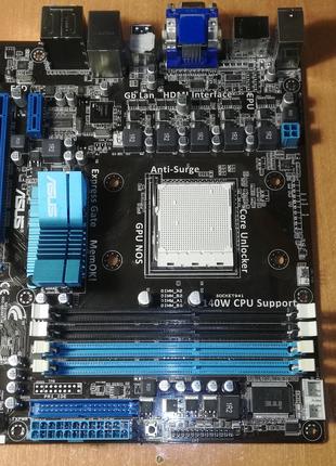 Asus M4A88T-M/USB3 (sAM3, AMD 880G, PCIe 2.0 x16) (под ремонт)