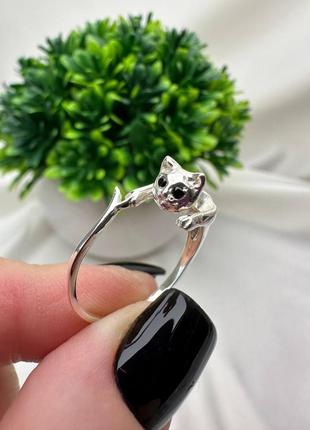Серебряная кольца гепард, любой размер