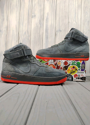 Nike Air Force 1 High Winter Gray Red