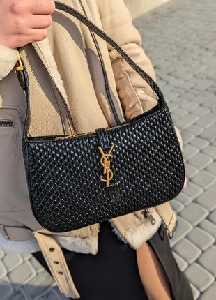 Женская сумка Yves Saint Laurent YSL Ив Сен Лоран черная питон