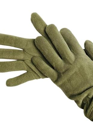 Зимові тактичні рукавиці на флісі зсу traum хакі