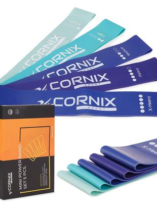 Резинки для фитнеса cornix mini power band набор 5 шт 1-20 кг ...