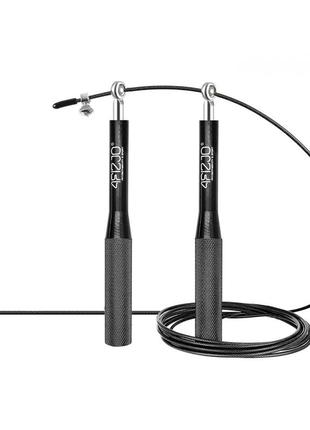 Скакалка швидкісна для кросфіту 4fizjo speed rope 4fj1158 black