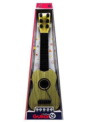 Детская гитара 898-22, 43 см, струны 6 шт, медиатор (Оливковый)