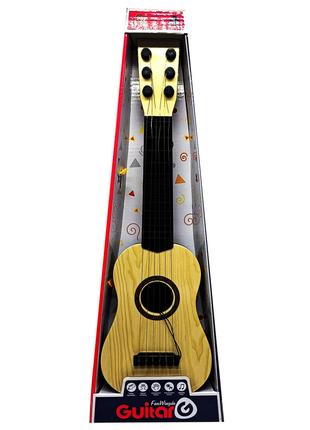 Детская гитара 898-22, 43 см, струны 6 шт, медиатор (Бежевый)