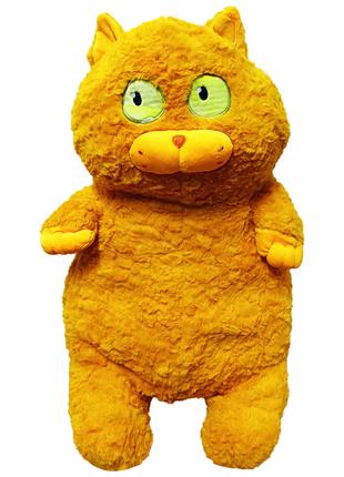 Мягкая игрушка "Толстый кот" K15215, 60 см (Желтый)