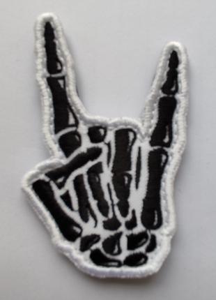 Шеврон хеви метал жест "heavy metal symbol" вышивка Шеврон на ...