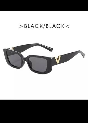 Очки солнцезащитные в стиле versace, очки черные v