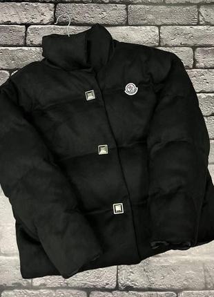 Женская куртка moncler в черном цвете