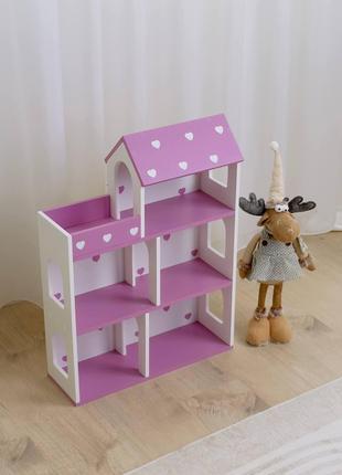 Кукольный домик для ЛОЛ "Елис" 3 этажа Белый+сиреневый МДФ 10 мм