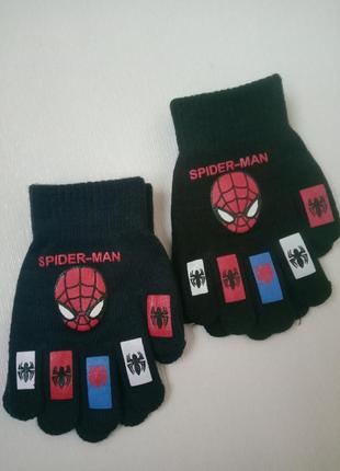 Детские перчатки перчатки с начесом внутри супергерой человек-...