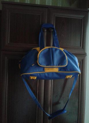Спортивная сумка из неопрена для бассейна  сине-желтая roosac ...