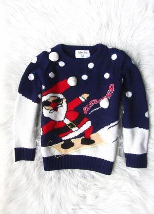 В'язаний кофта светр джемпер санта новорічний новий рік різдвя...
