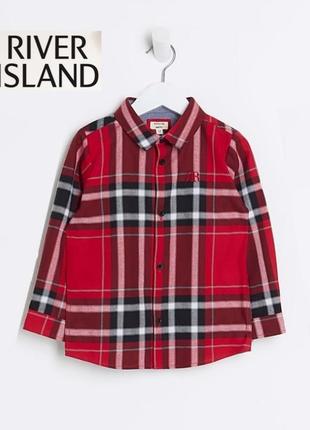 Фланелевая рубашка в клетку для девочки river island 7-8лет