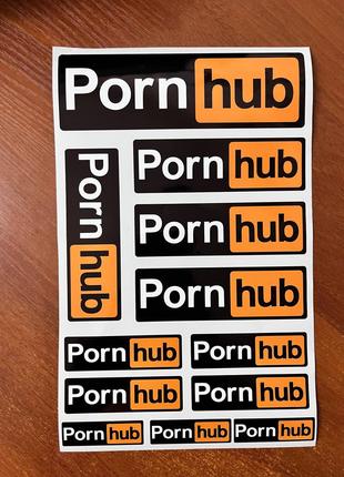 Наклейки на ноутбук  PORNHUB Porn HUB вінілові наклейки