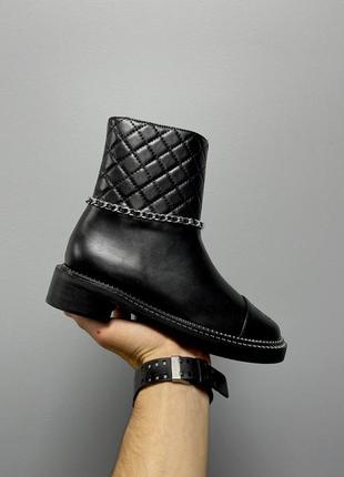 Черевики chanel boots black premium