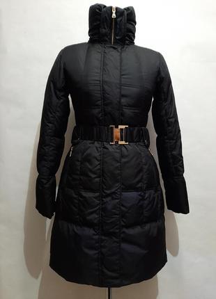 Теплая куртка пуховик пальто длинная зима размер s-xs