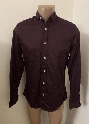 Рубашка мужская бордовая asos