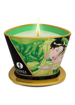 Масажна свічка з ароматом зеленого чаю Shunga Massage Candle -...