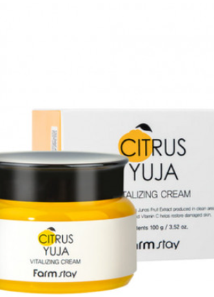 Крем з екстрактом юдзу farmstay citrus yuja vitalizing cream 100g