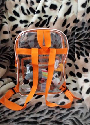 Прозрачный рюкзак nika torri оранжевый