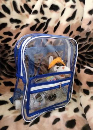 Прозрачный рюкзак nika torri синий