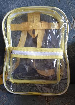 Прозрачный рюкзак nika torri жёлтый