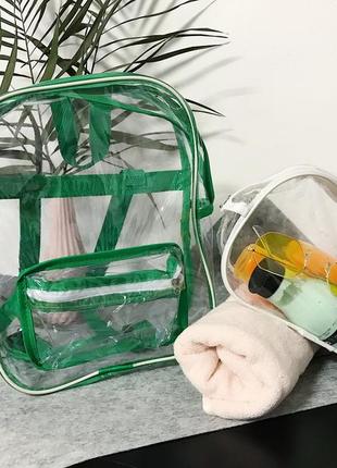 Прозрачный рюкзак nika torri зелёный