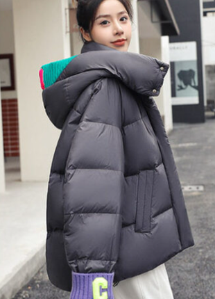 Куртка зимняя для девочки подростка пуховик оверсайз  2709221мо