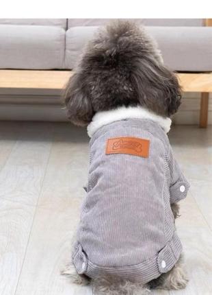 Одежда для собак, демисезонная курточка на кнопках на флисе