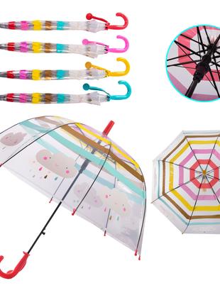 Зонт детский RST044A (60шт/5) прозрачный принт 4 цвета, диамет...
