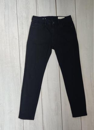 Качественные черные стрейчевые джинсы slim w28 l 30